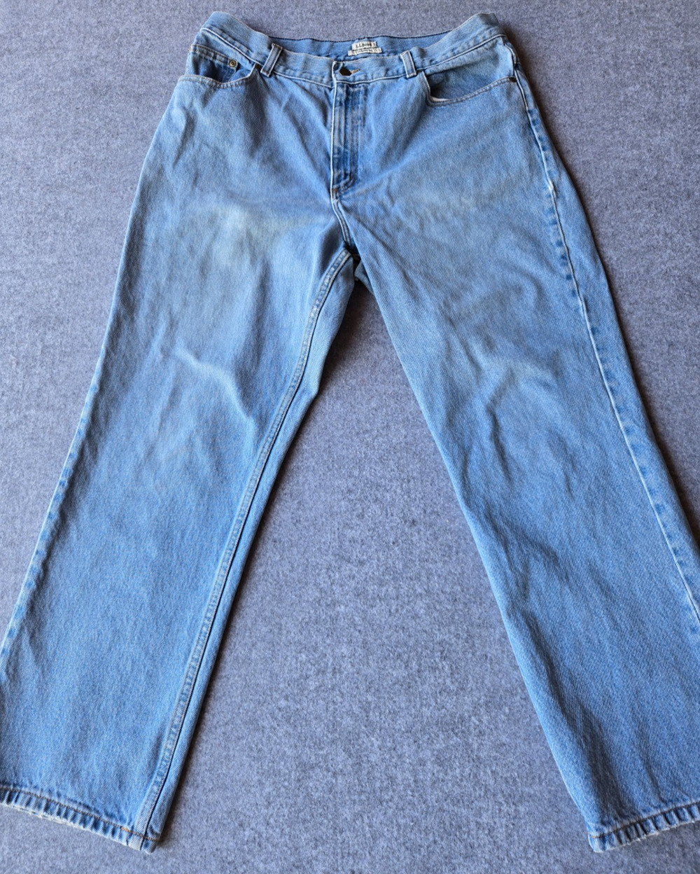 LL Bean Women's Original Fit Blue Jeans Size 18 Regular 35x28 100% Cotton